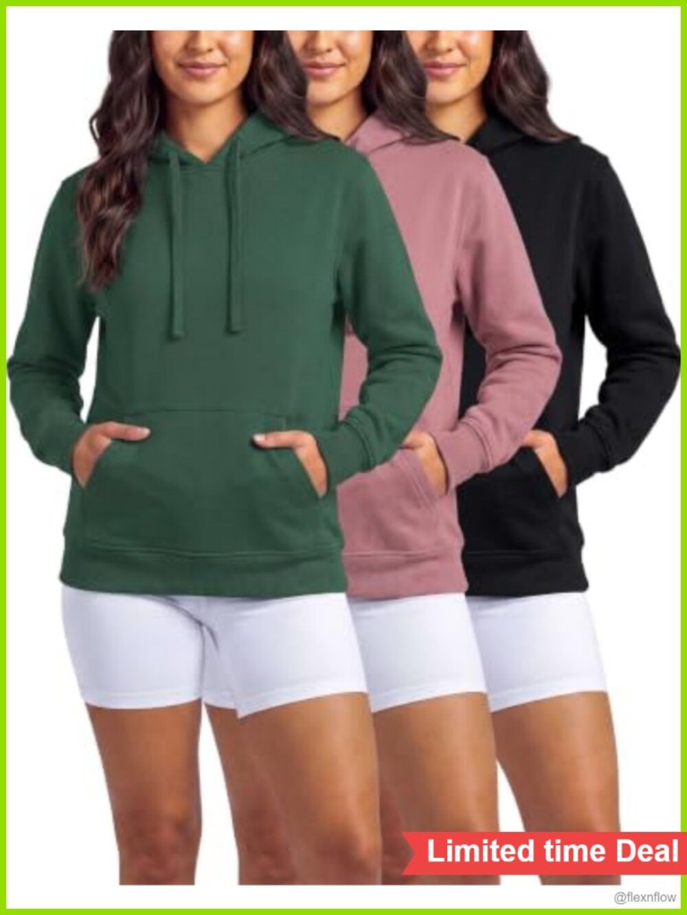3 Pack Fleece Pullover Hoodies Women Athletic Hooded Sweatshirts